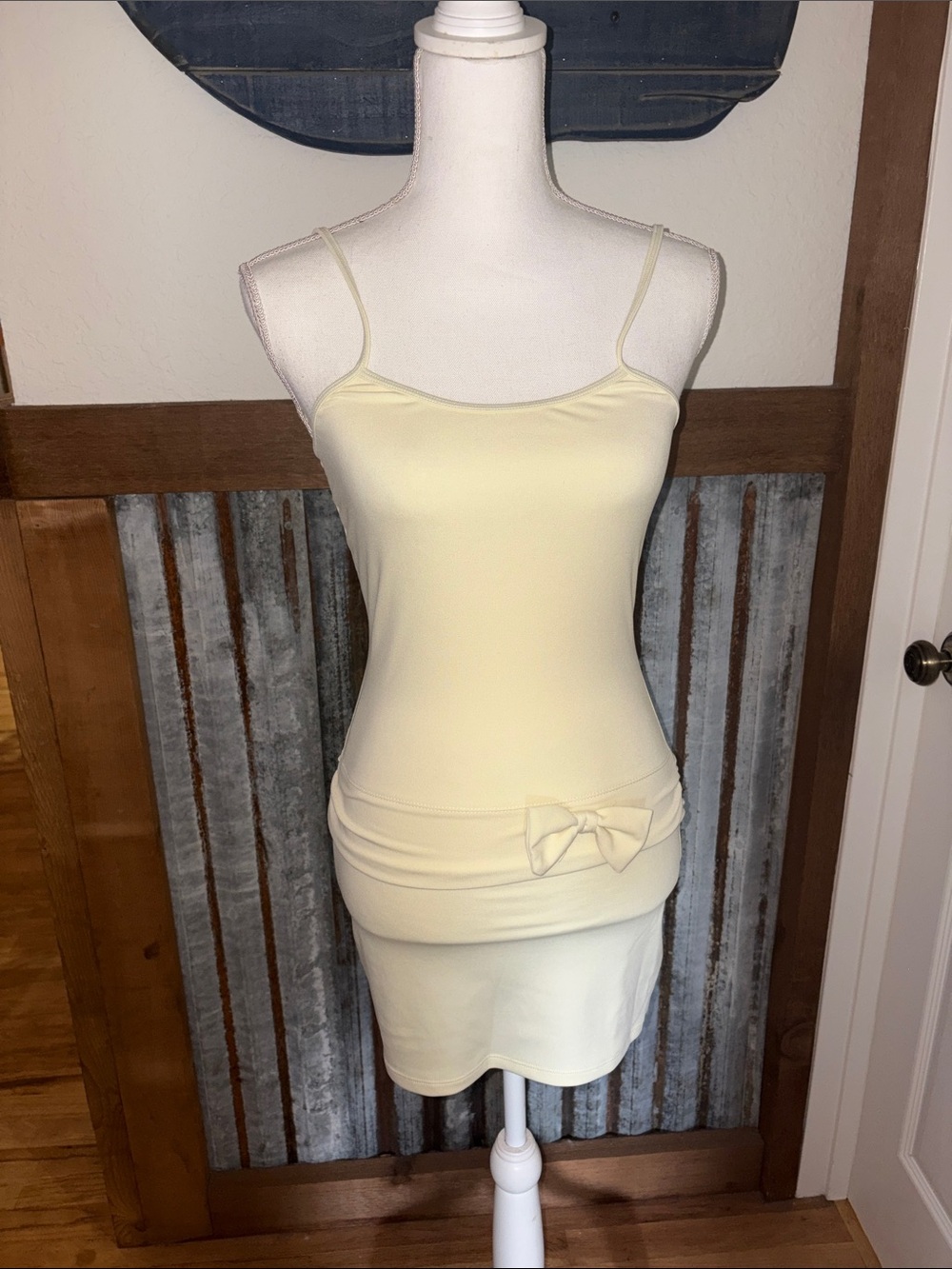REVOLVE Cream Spaghetti-Strap Camisole with Waist Bow